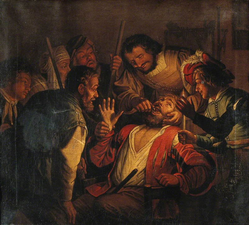 Un chirurgo che estrae un dente - Gerrit van Honthorst