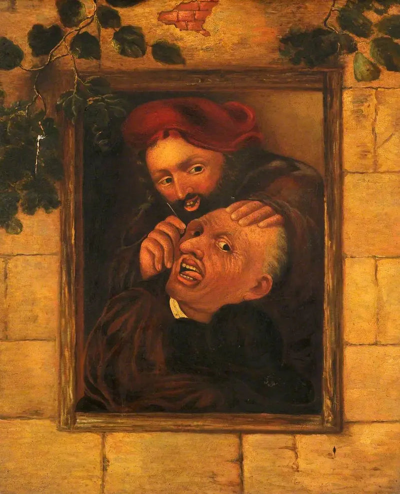Un chirurgo che opera sulla testa di un uomo - David Teniers il Giovane