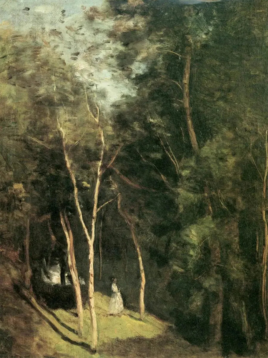 Un angolo di parco a Port-Berteau, près Rochemont - Jean-Baptiste Camille Corot