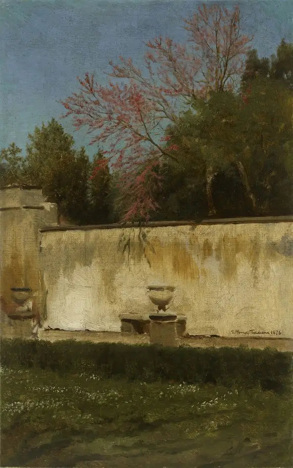 Un angolo dei giardini della Villa Borghese - Lawrence Alma-Tadema