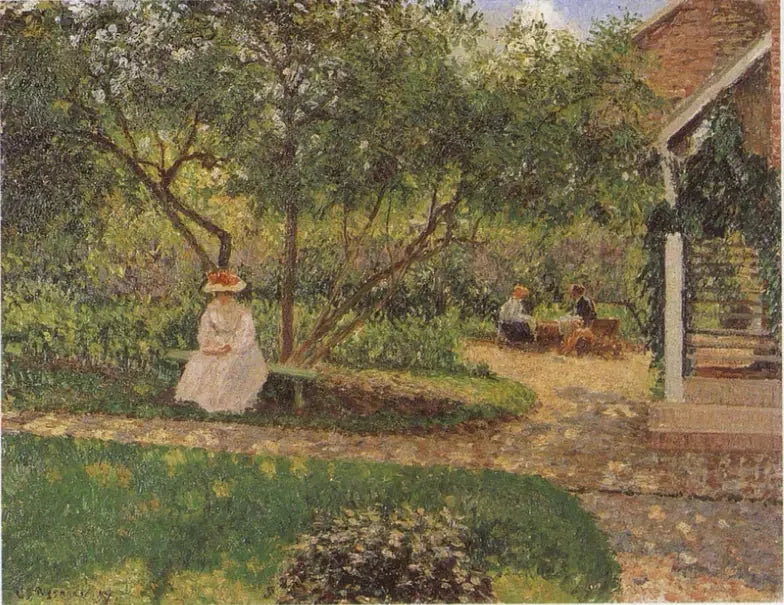 Un coin du jardin à Éragny - Camille Pissarro image 1 reproduction de peinture à l’huile