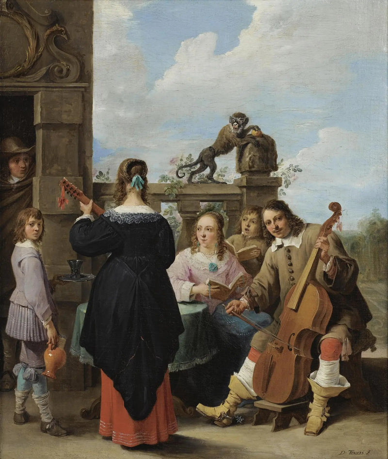 Un concerto familiare su una terrazza - David Teniers il Giovane