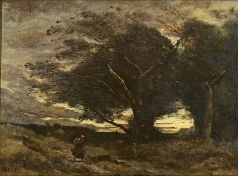 Una raffica di vento - Jean-Baptiste Camille Corot