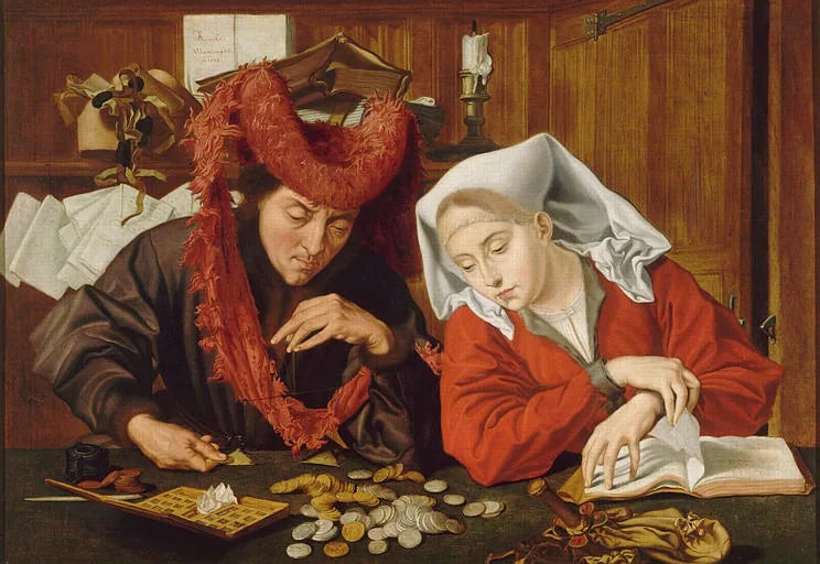 Un échevin et sa femme - Marinus van Reymerswale image 1 tableau peint à l’huile sur toile