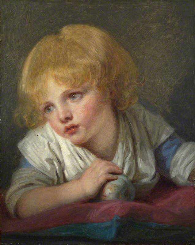 Un enfant con una mela - Jean-Baptiste Greuze