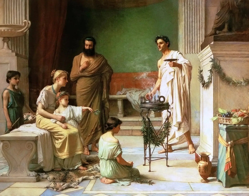 Un bambino malato portato nel tempio di Esculapio - John William Waterhouse