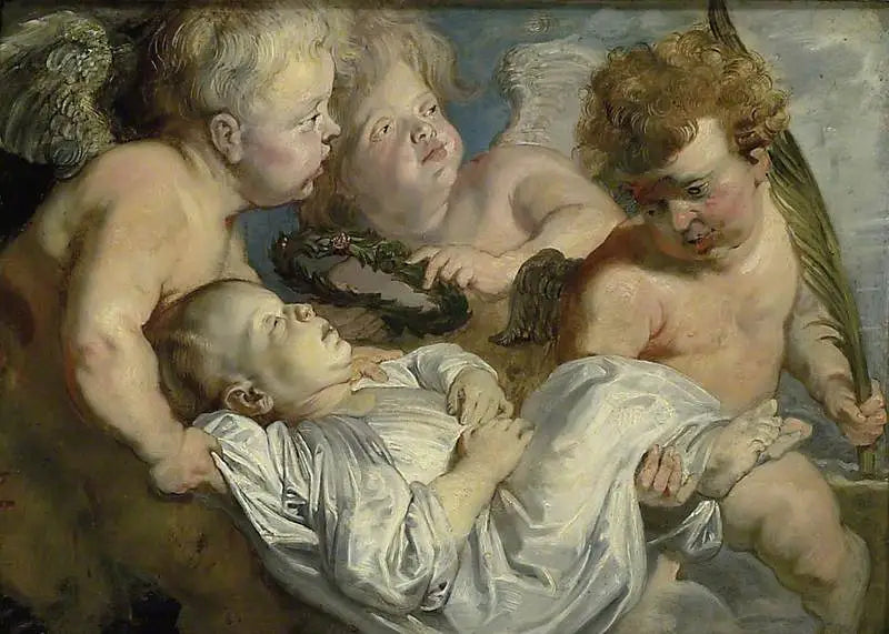 Un enfant morto portato in cielo dagli angeli - Peter Paul Rubens