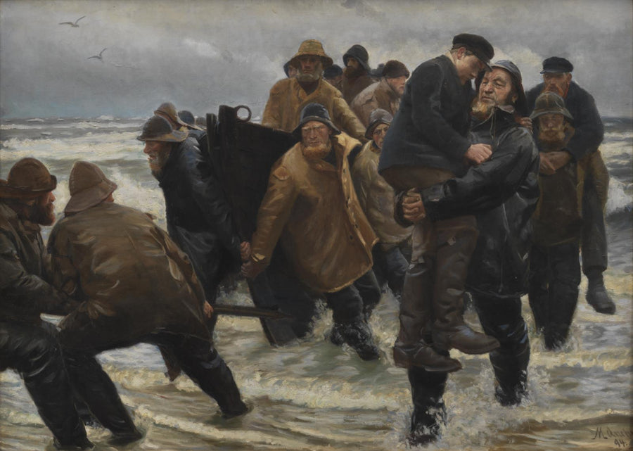 Un equipaggio salvato - Michael Peter Ancher
