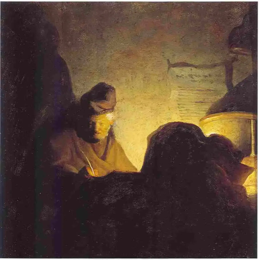 Un erudito alla luce delle candele - Rembrandt
