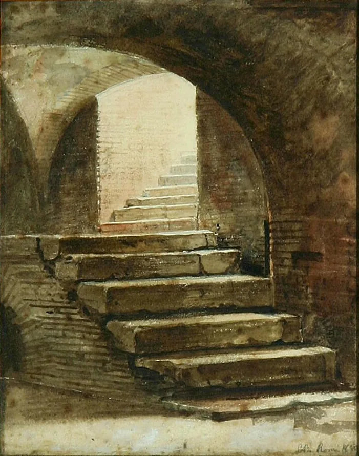 Una scala a Roma. - Carl Heinrich Bloch
