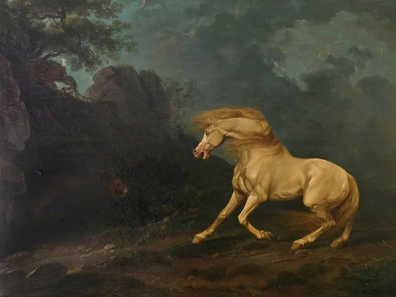 Un cavallo stallone sorpreso da un leone - George Stubbs