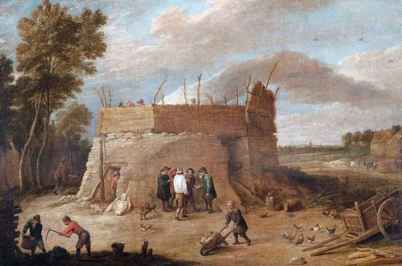 Un forno a calce con personaggi - David Teniers il Giovane