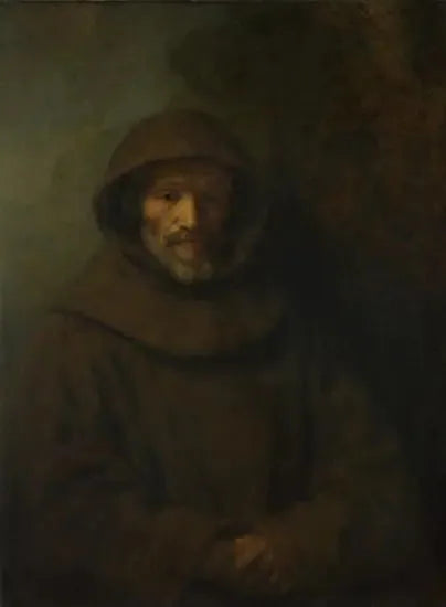 Un frère franciscain - Rembrandt image 1 reproduction artisanale de tableau