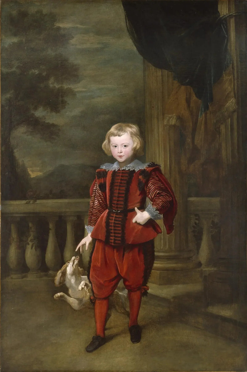 Un ragazzo in piedi su una terrazza - Antoine van Dyck