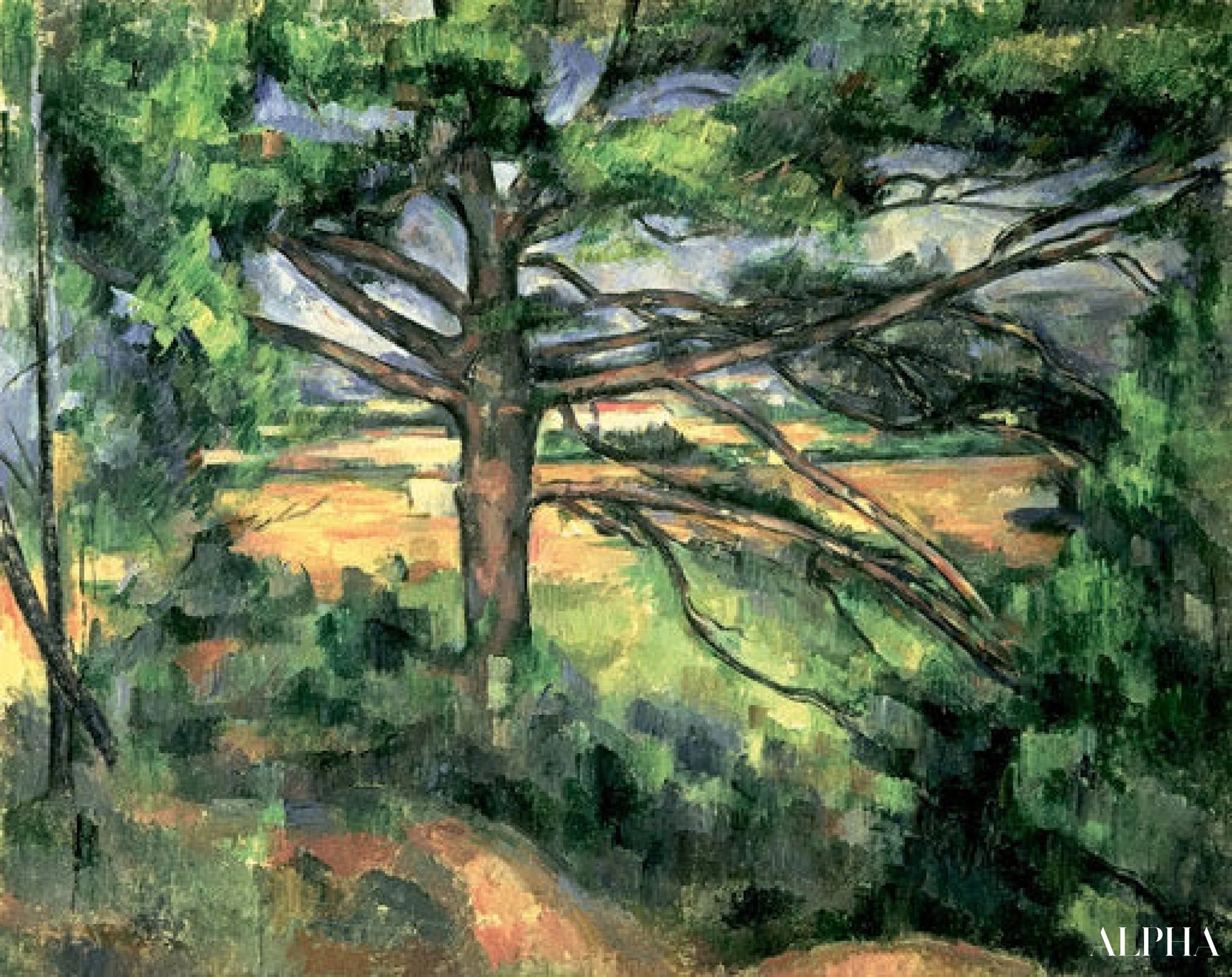 Un grande pino vicino ad Aix - Paul Cézanne - Riproduzioni di quadri e dipinti di alta gamma