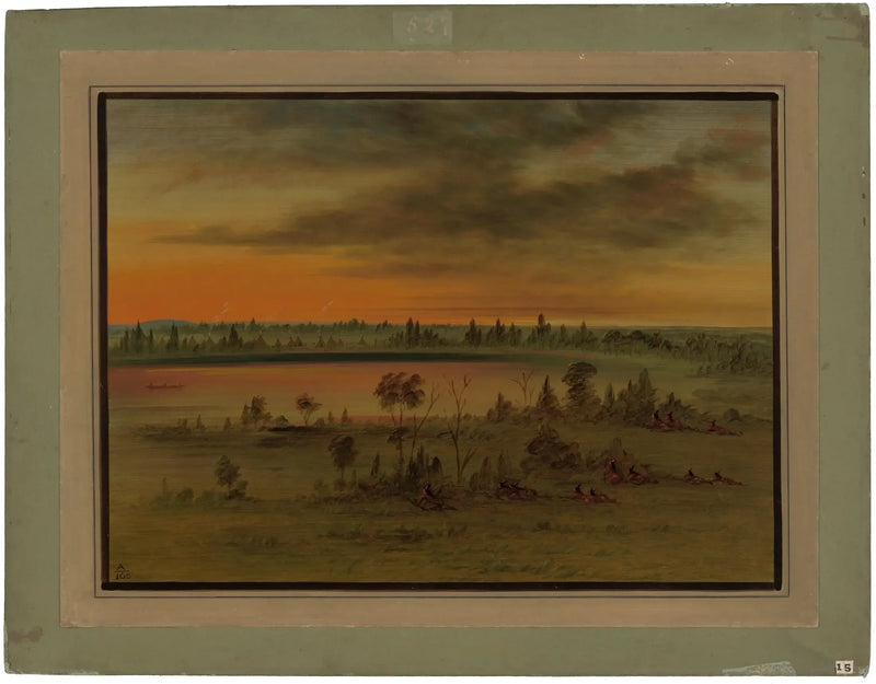 Un groupe de guerra Sioux - George Catlin