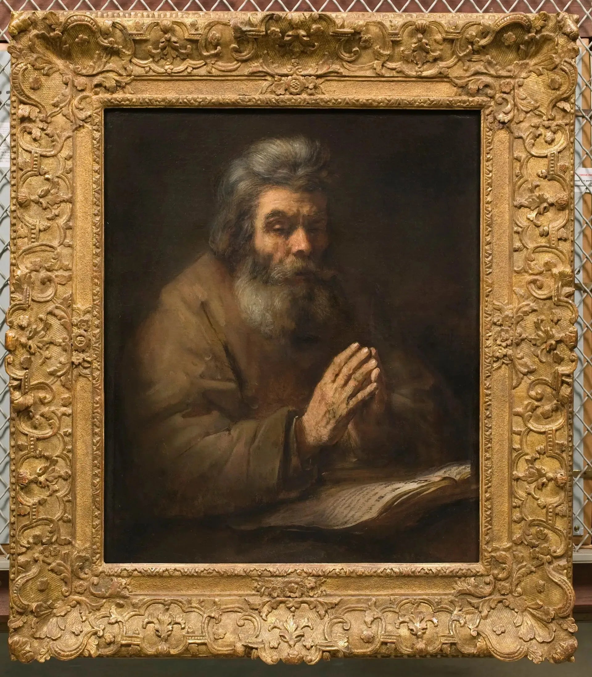 Un homme âgé en prière - Rembrandt image 2 reproduction d’œuvre d’art à l’huile