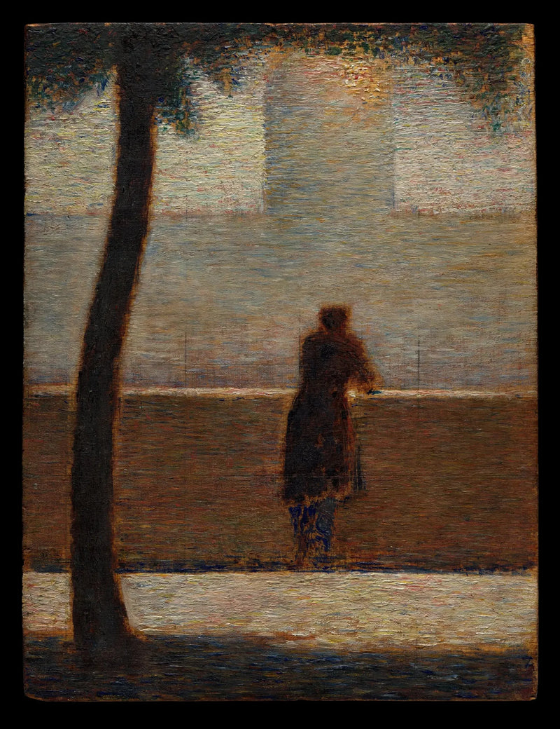 Un uomo appoggiato a un parapetto - Georges Seurat