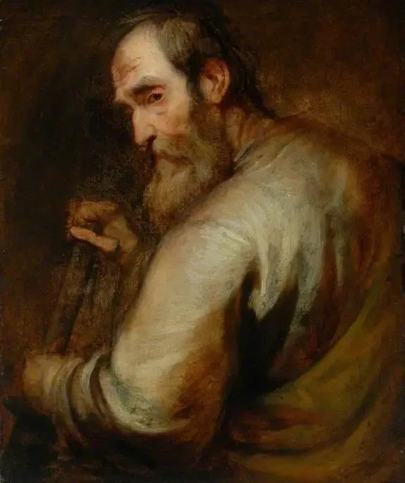 Un uomo appoggiato su una vanga - Antoine van Dyck
