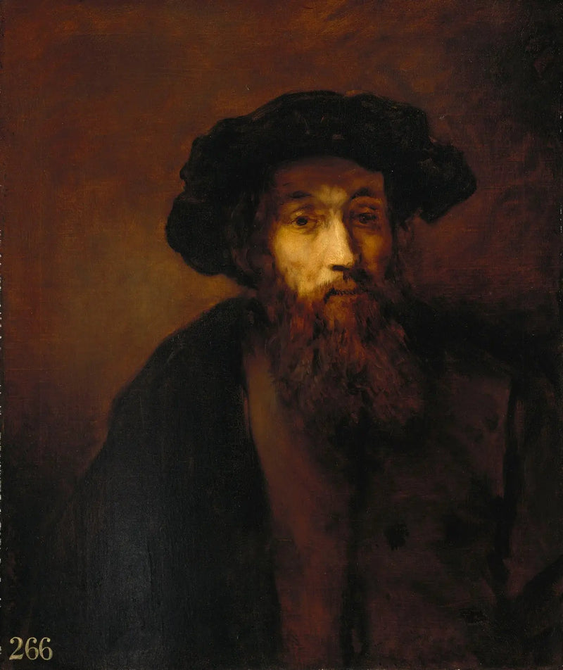 Un homme barbu con una cappellino (d'après Rembrandt) - Thomas Gainsborough