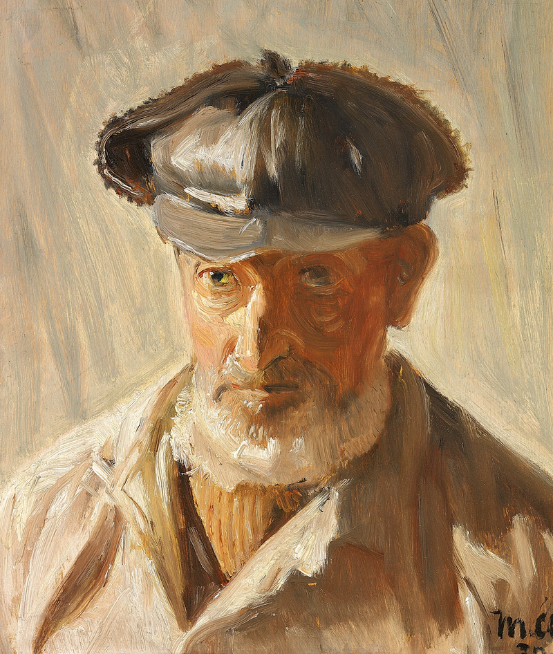 Un uomo di Skagen che indossa un berretto. -Michael Peter Ancher