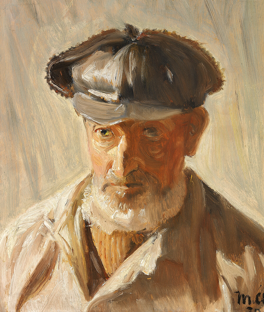 Un uomo di Skagen che indossa un berretto. -Michael Peter Ancher