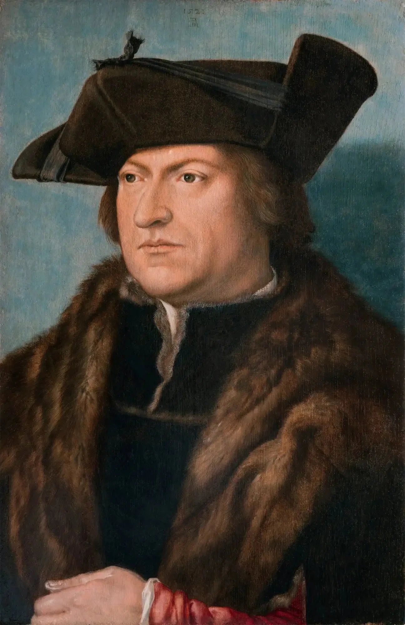 Un homme en manteau de fourrure - Albrecht Dürer image 1 reproduction d’œuvre d’art à l’huile