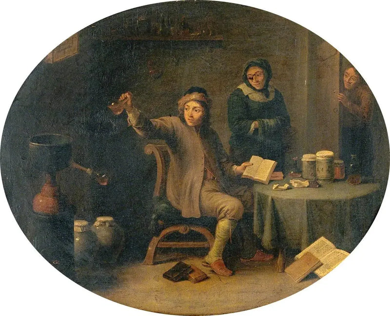 Un uomo che esamina una fiala di urina - David Teniers il Giovane