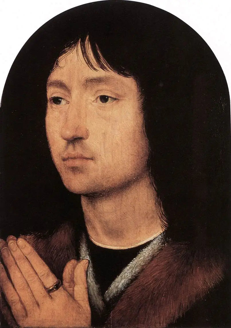 Un uomo sconosciuto in preghiera - Hans Memling