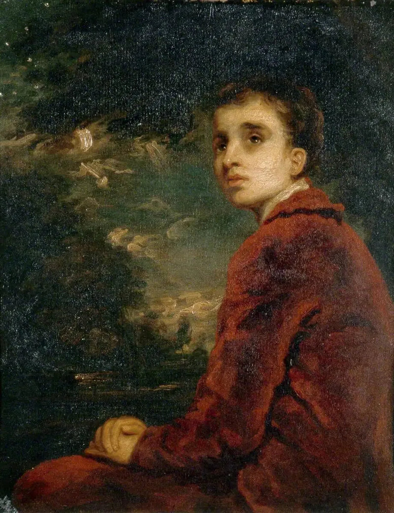 Un giovane contemplativo (supposément le fils de l'artiste Mather Brown) - Joshua Reynolds