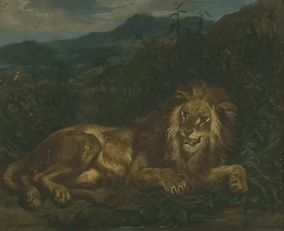 Un leone alla sorgente - Eugène Delacroix