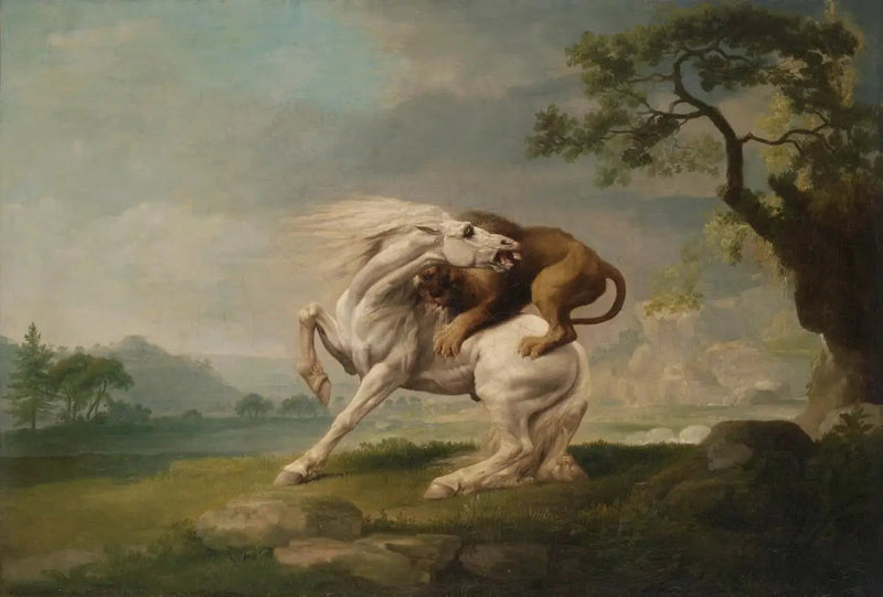 Un leone che attacca un cavallo - George Stubbs