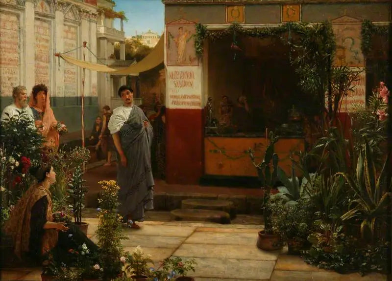 Un marché aux fleurs romano - Lawrence Alma-Tadema