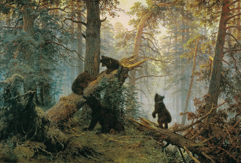 Una mattina in una foresta di pini - Ivan Chichkine