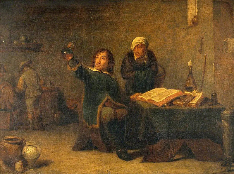 Un medico che esamina una fiala di urina - David Teniers il Giovane