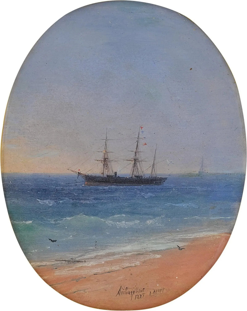 Una nave della marina russa al largo delle coste - Ivan Aïvazovski