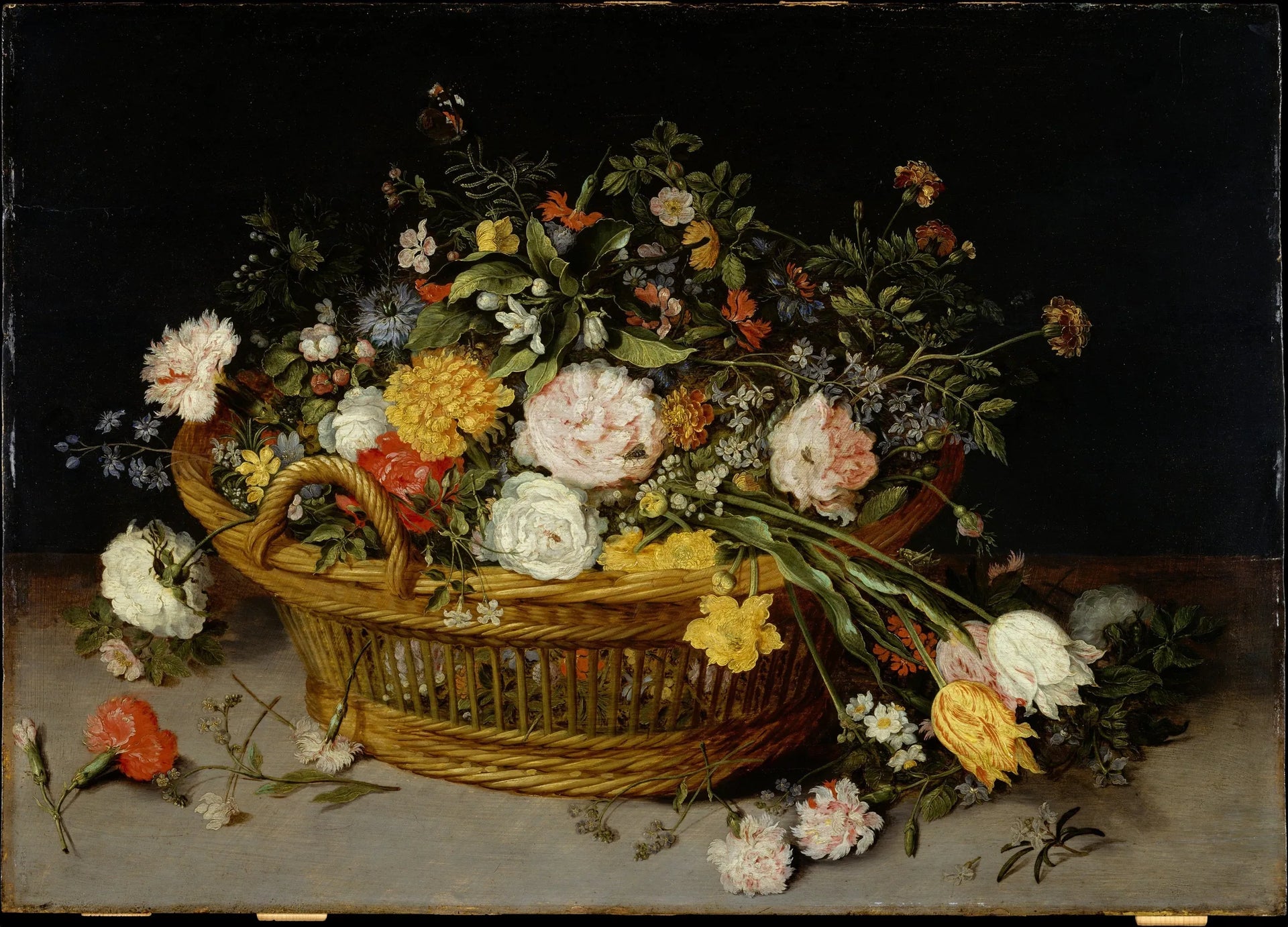 Un panier de fleurs - Jan Brueghel le Jeune image 1 reproduction réalisée par Alpha Reproduction