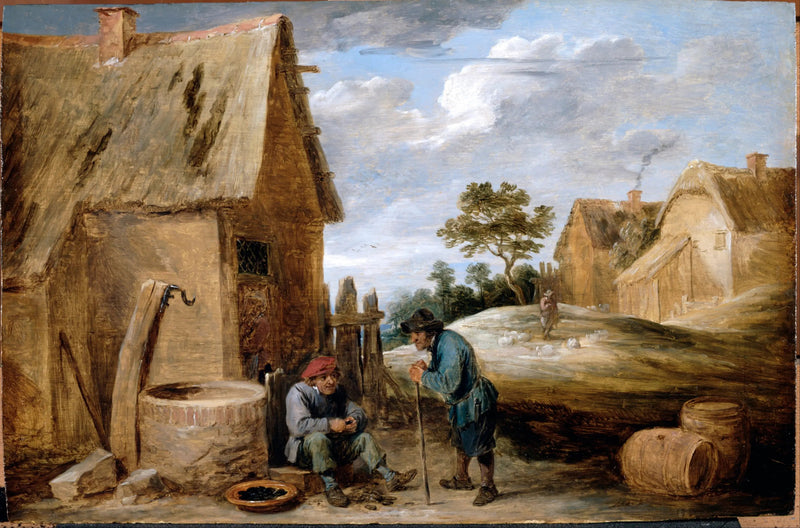 Un paysan mangiando delle cozze - David Teniers il Giovane