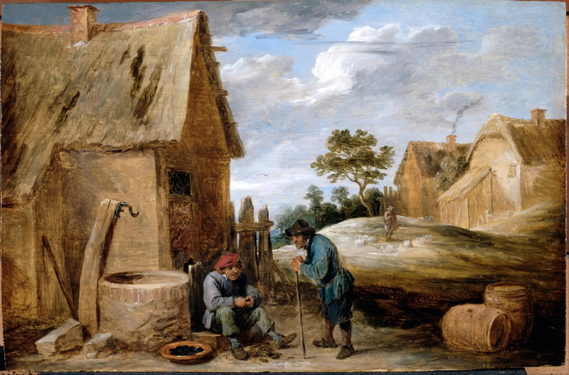 Un paysan mangiando delle cozze - David Teniers il Giovane