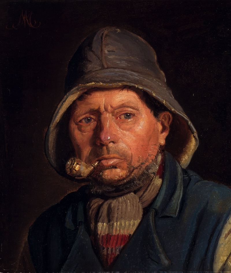 Un pescatore fuma la pipa. -Michael Peter Ancher