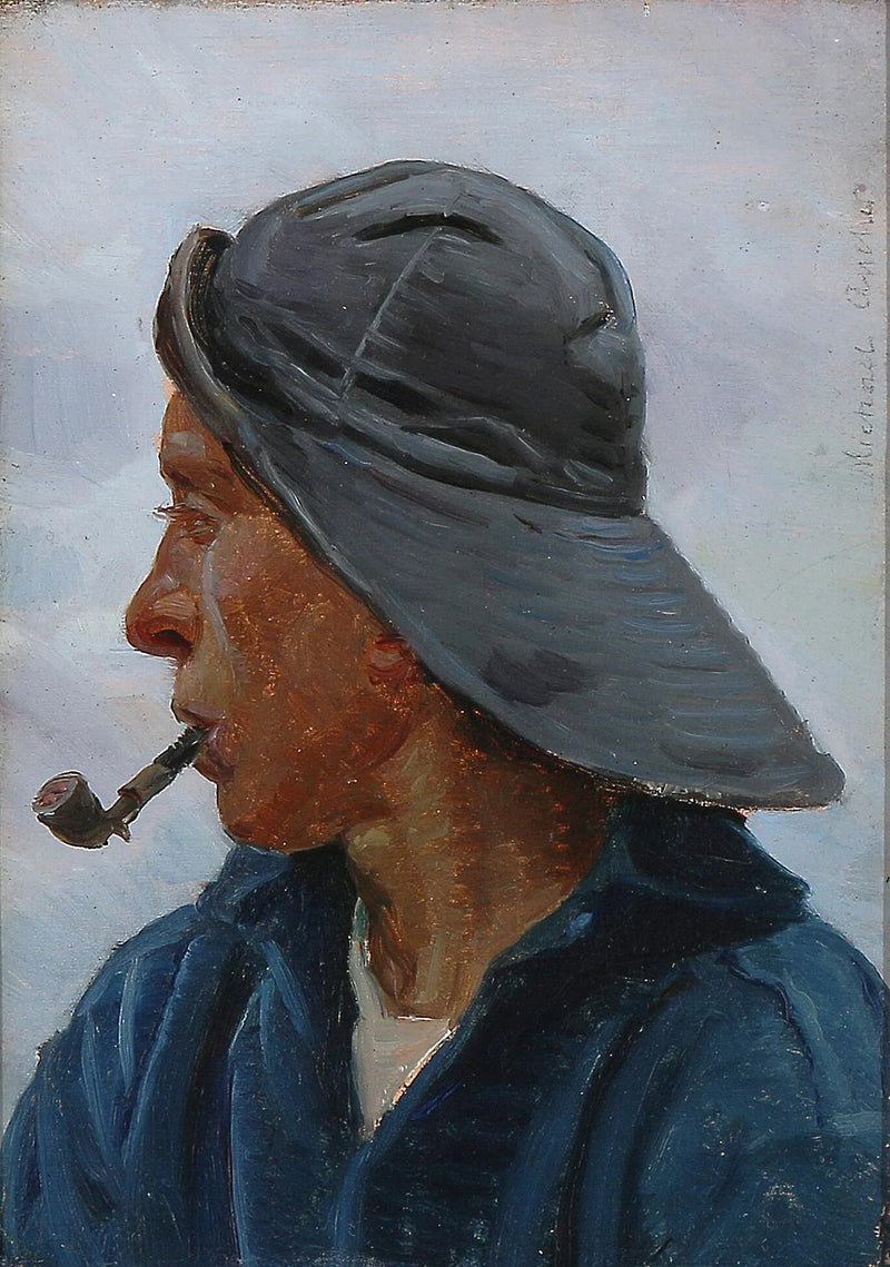 Un pescatore che indossa una cerata. -Michael Peter Ancher