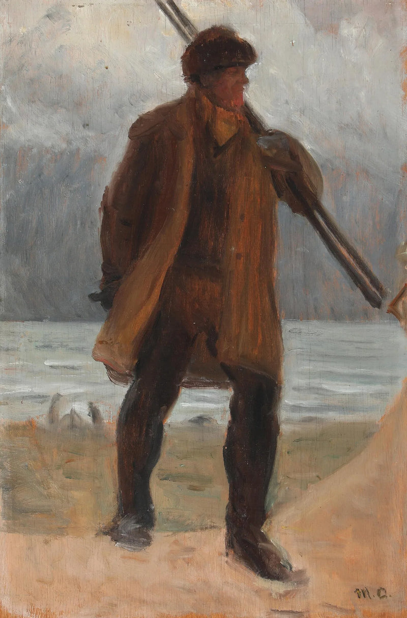 Un pescatore sulla spiaggia. -Michael Peter Ancher