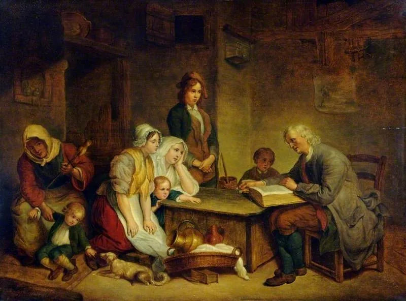 Un père leggendo la Bibbia alla sua famiglia - Jean-Baptiste Greuze