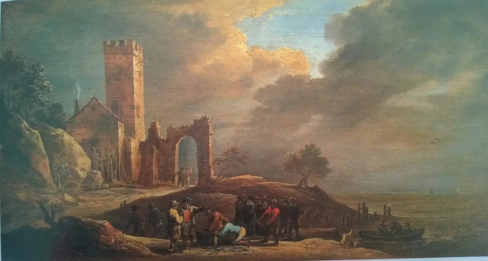 Un petit port - David Teniers le Jeune image 1 reproduction artisanale de tableau