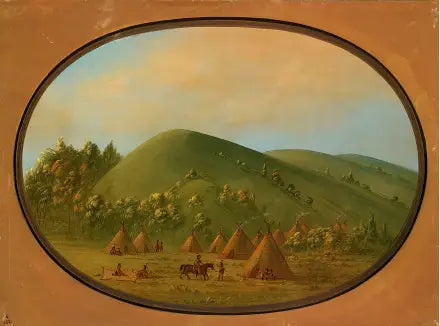 Un petit village cheyenne - George Catlin - Alpha Reproduction