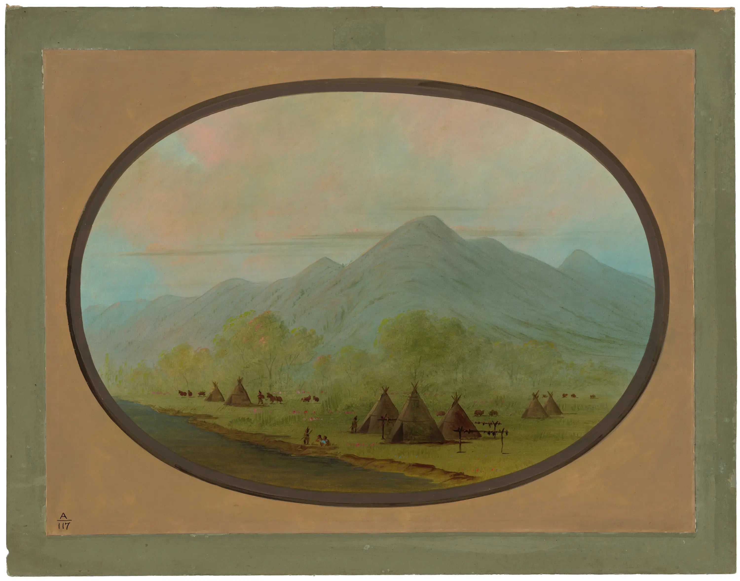 Un petit village de corbeaux - George Catlin - Alpha Reproduction