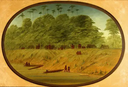 Un petit village – Indiens Payaguas - George Catlin - Alpha Reproduction