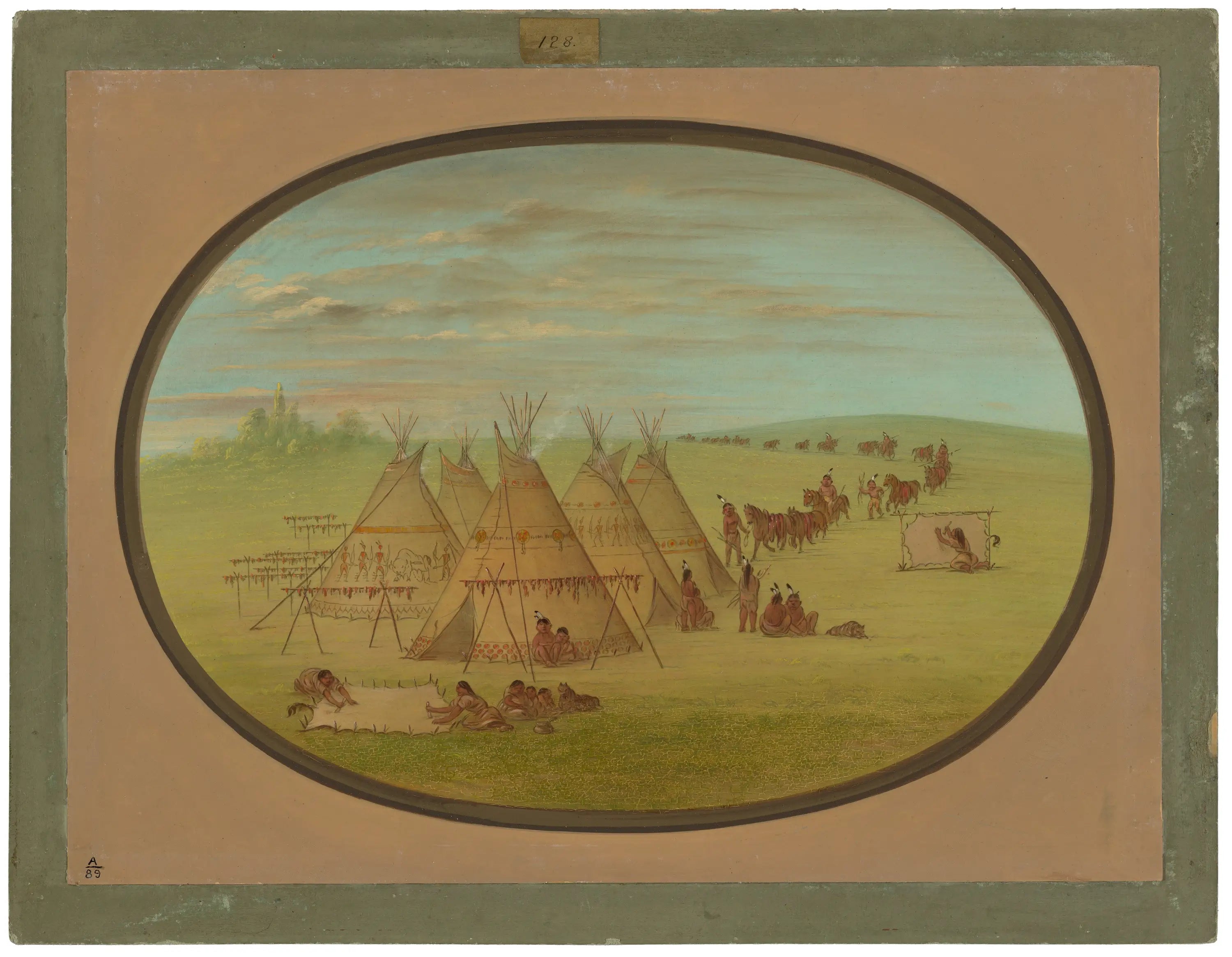 Un petit village sioux - George Catlin - Alpha Reproduction