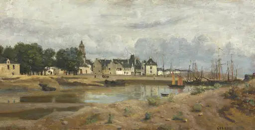 Un port de mare in Bretagna - Jean-Baptiste Camille Corot