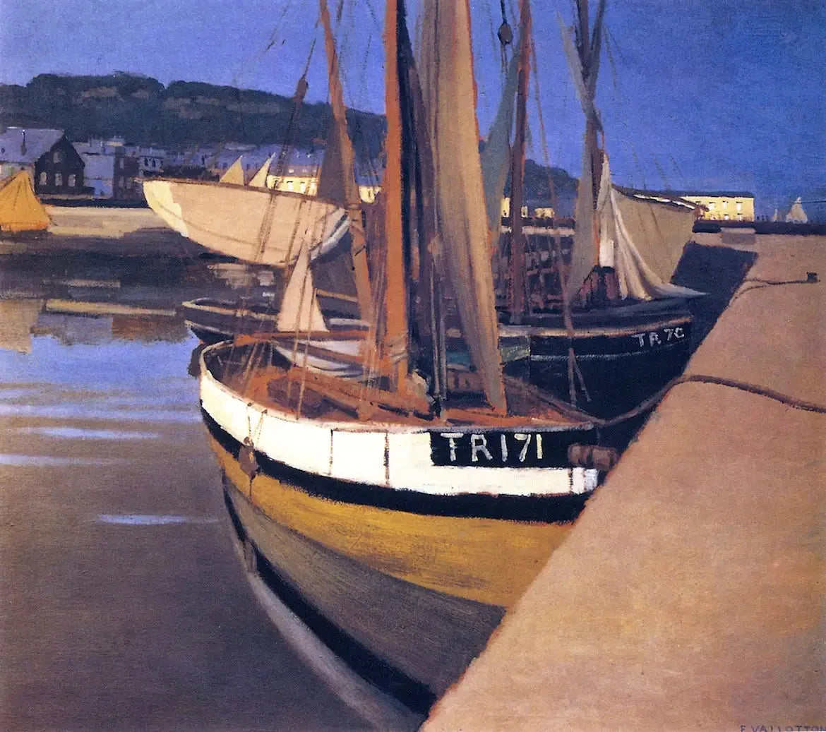 Un port - Félix Vallotton image 1 reproduction de peinture à l’huile